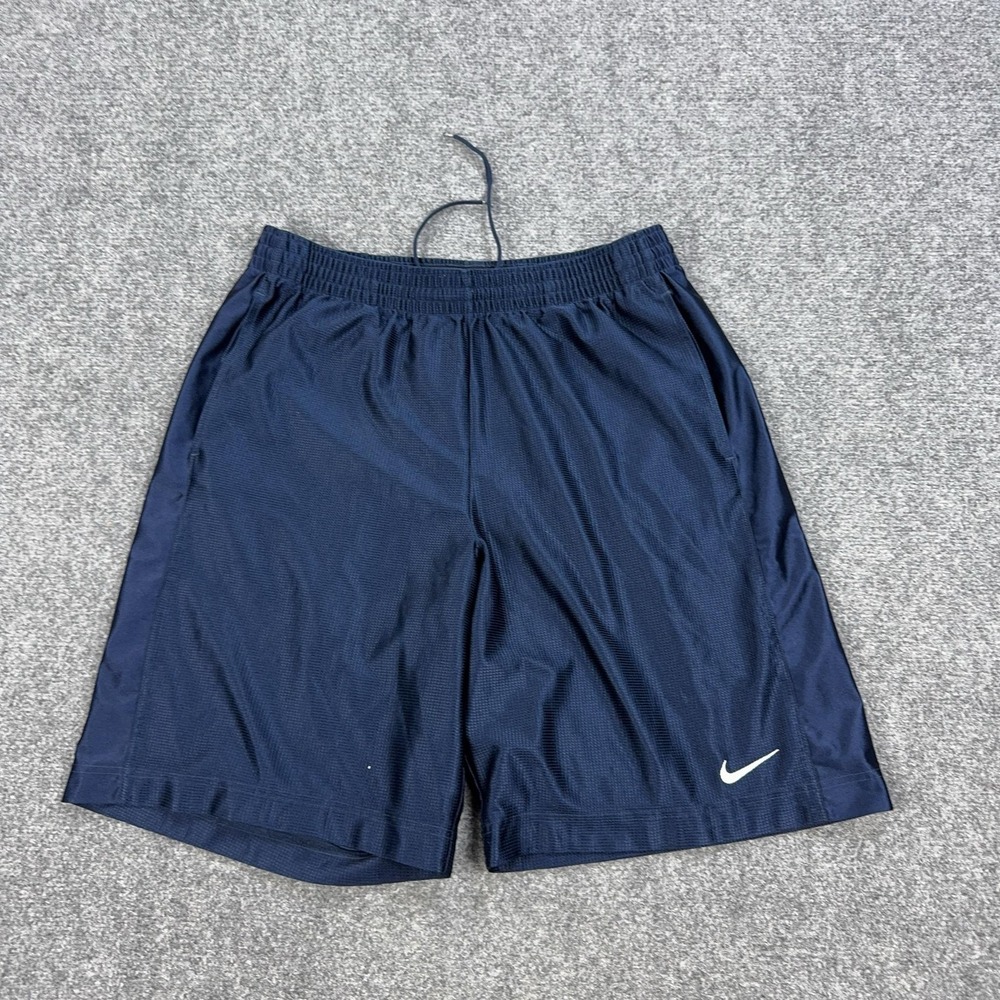 Nike Basketball Shorts Mens Large Blue Mesh 10 Inseam Athletic 207630-453